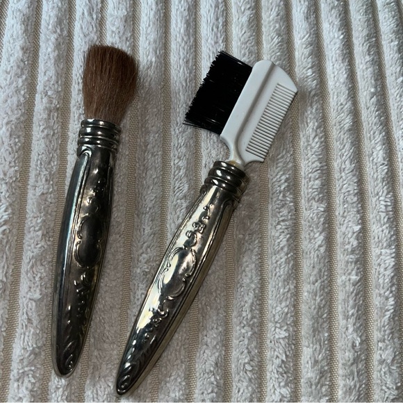 Antique Vintage Elegant Silver Grooming Brush Makeup Set - Picture 4 of 5